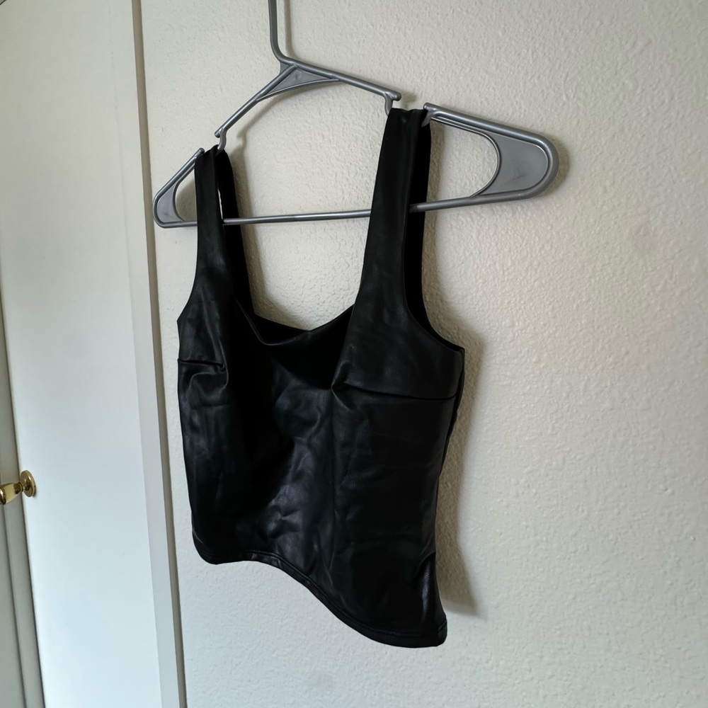 Faux Leather Crop Top